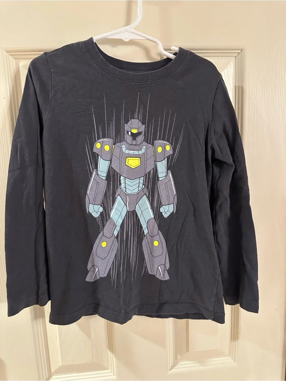 Carter's Black Long-Sleeve Tee with Robot Graphic